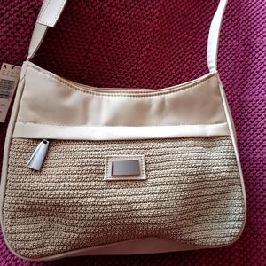 Faux leather with cotton crocheting